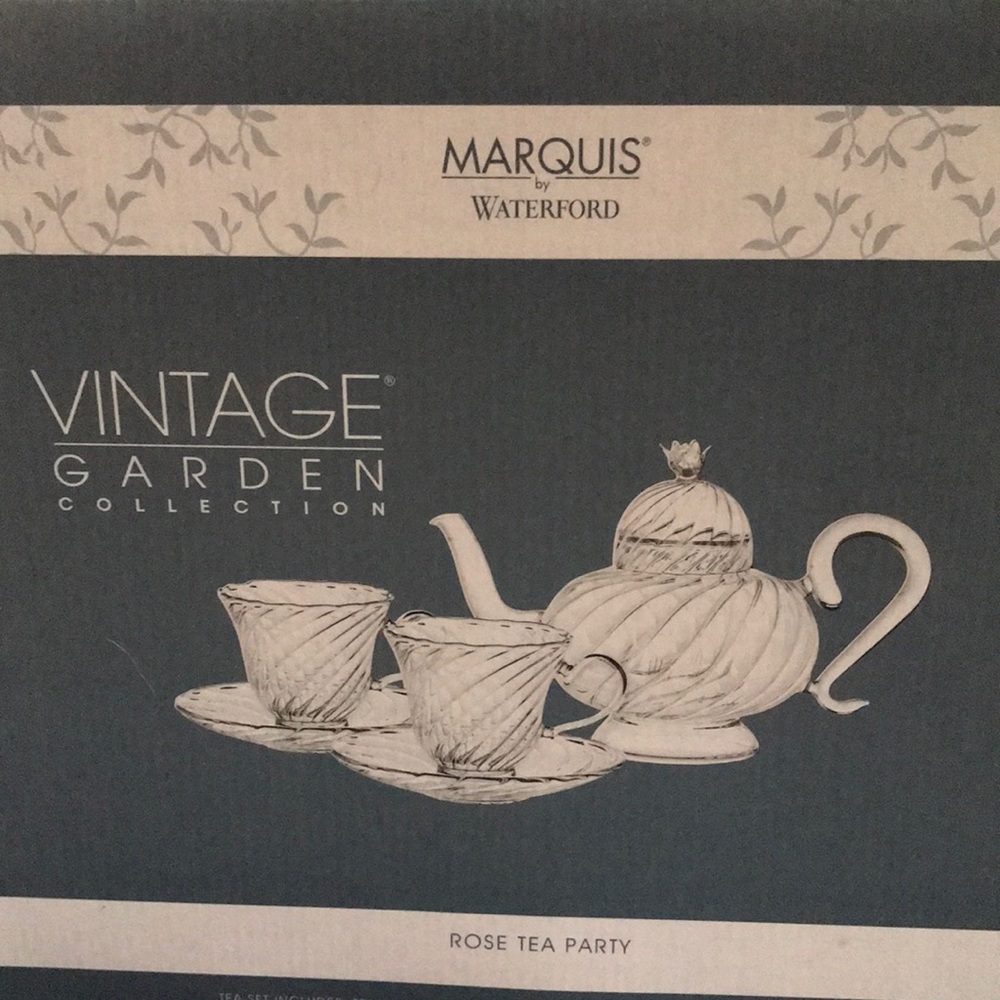 Marquis by Waterford vintage garden collection rose tea party set